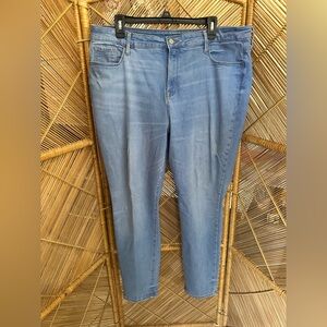 Old Navy Blue Rockstar Super Skinny High Rise Jeans (Light Distress)